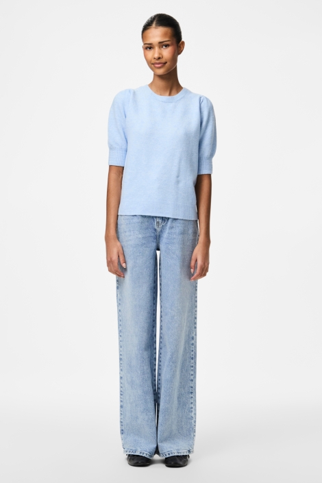 Pieces pcfunia ss o-neck bow knit top d2d